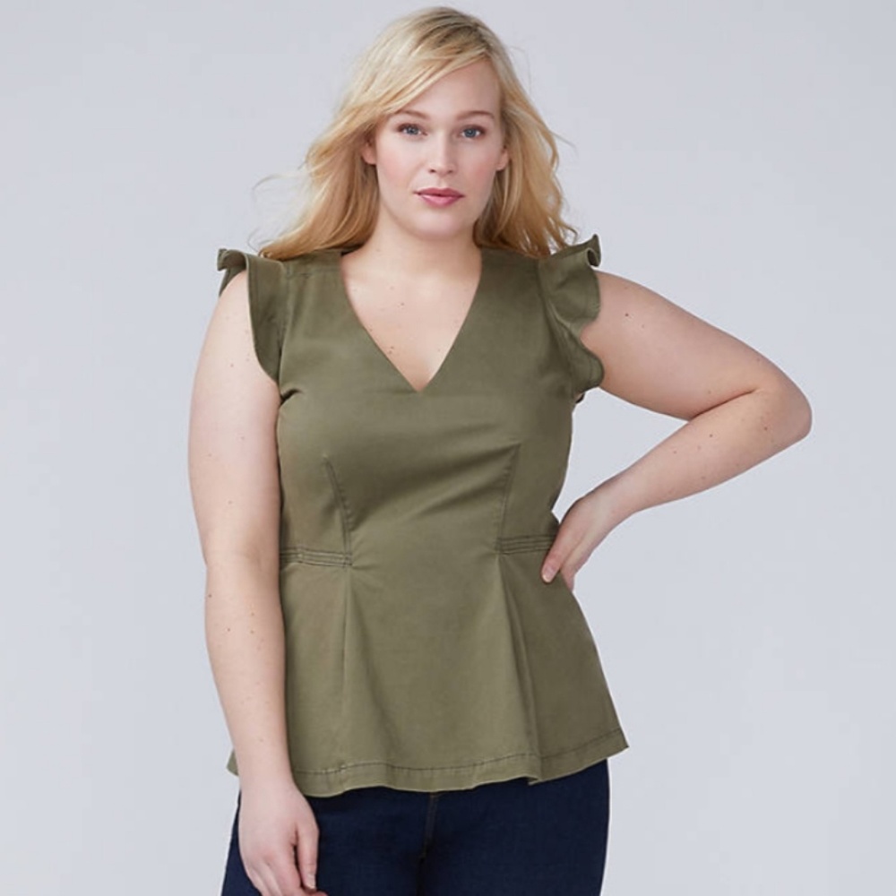 NWT-Lane Bryant Peplum Top